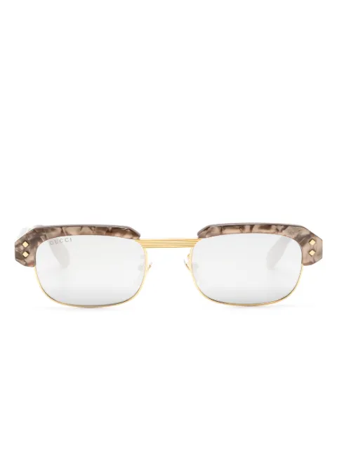 Gucci Eyewear logo-lettering rectangle-frame sunglasses