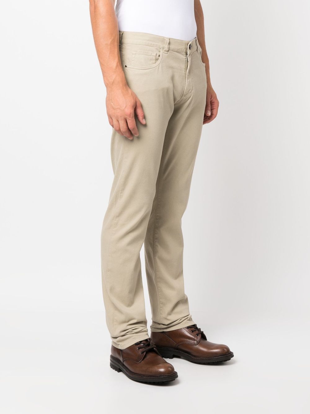 Canali low-rise straight-leg trousers - Beige