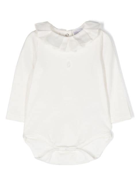 Patachou frilled-collar cotton rompers 
