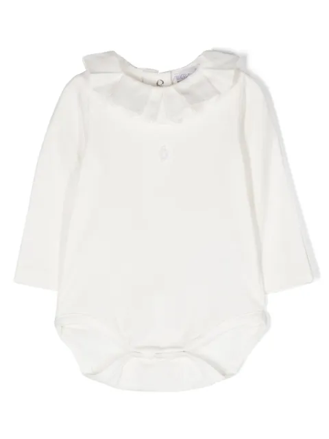 Patachou frilled-collar cotton rompers 