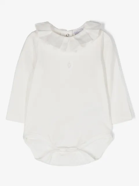 Patachou frilled-collar cotton rompers