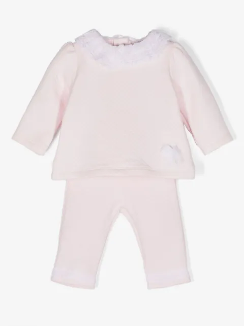 Patachou jacquard-pattern cotton trousers set