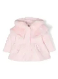 Patachou faux-fur detail hooded jacket - Pink