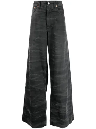MM6 Maison Margiela テクスチャード ワイドジーンズ - Farfetch
