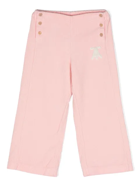 The Animals Observatory logo-patch corduroy trousers 