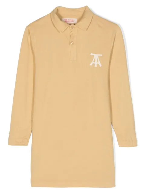 The Animals Observatory Dragon logo-print polo dress