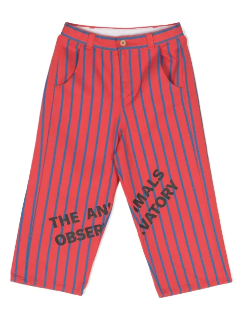 The Animals Observatory Camel stripe-print trousers 