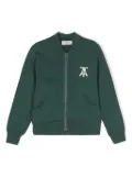 The Animals Observatory Zebra logo-print bomber jacket - Green