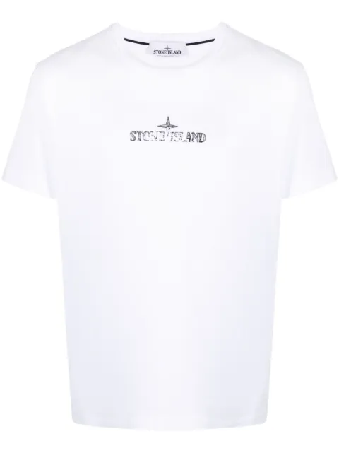 Stone Island logo-print cotton T-shirt