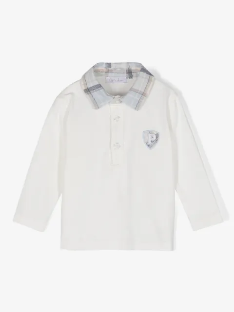 Patachou long-sleeve cotton polo shirt