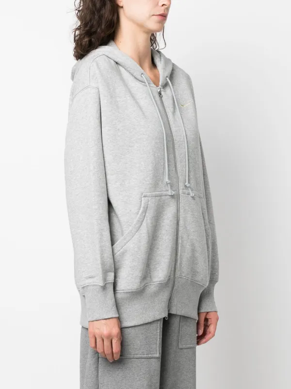 Nike Phoenix logo-embroidered zip-up Hoodie | Grey | FARFETCH TR