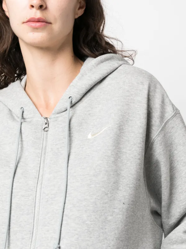 Grey nike logo hoodie store