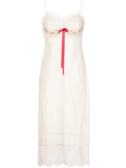 Simone Rocha bow-detail tulle slip dress