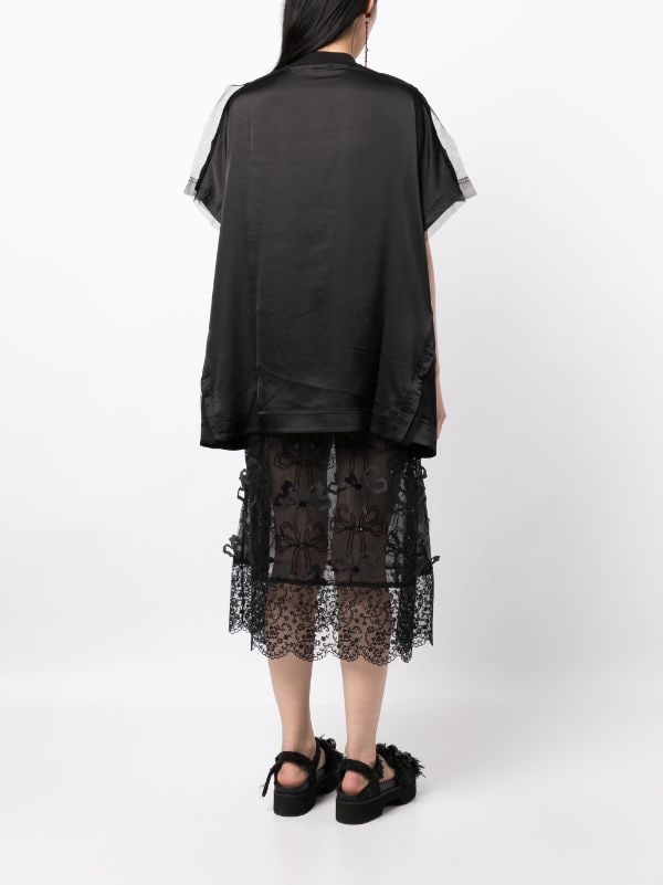 Simone Rocha tulle-overlay short-sleeve Dress - Farfetch