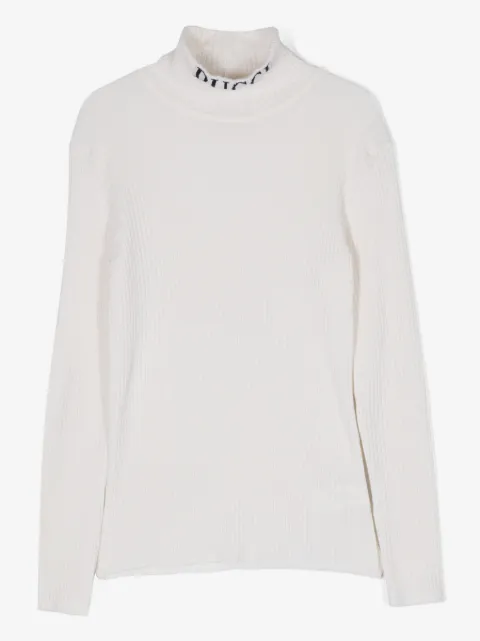 PUCCI Junior intarsia-knitted logo jumper