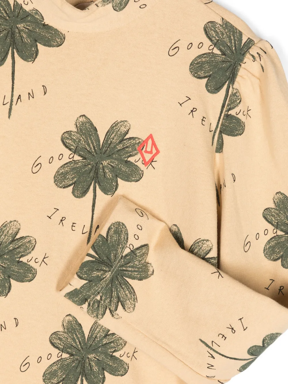 The Animals Observatory Jurk met print Beige
