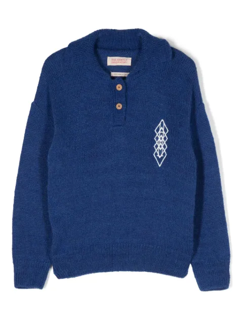The Animals Observatory logo-embroidered long-sleeve jumper