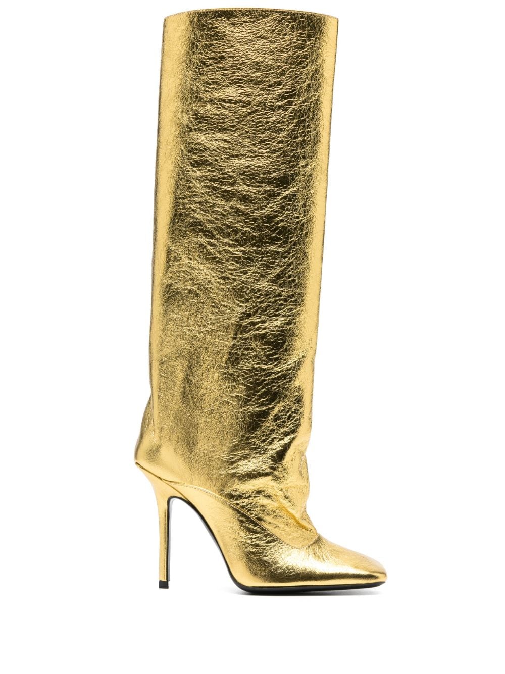 Knee high 2024 gold boots