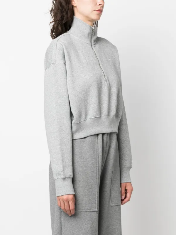 Fスエット Nike Phoenix クロップド ジップアップ スウェットシャツ | グレー