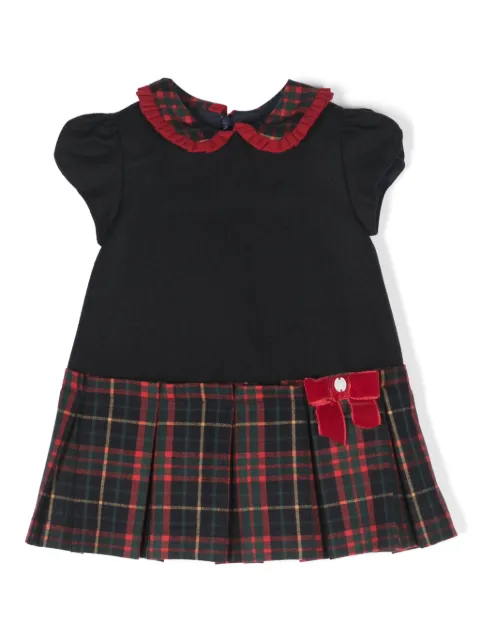 Patachou vestido con diseño plisado y motivo de cuadros tartán