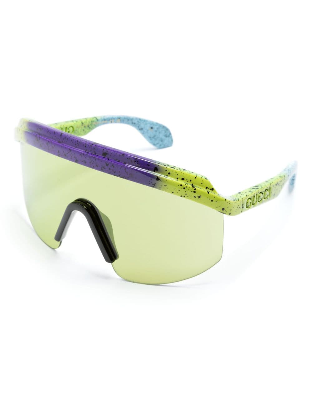Gucci Eyewear oversize-frame logo-embossed sunglasses - Groen
