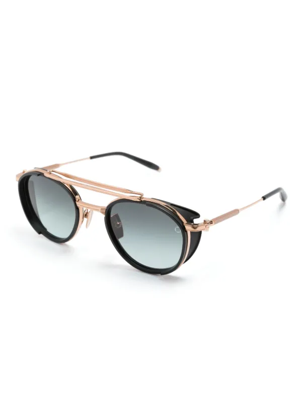 Akoni Skymapper ラウンドフレーム サングラス | ブラック | FARFETCH JP