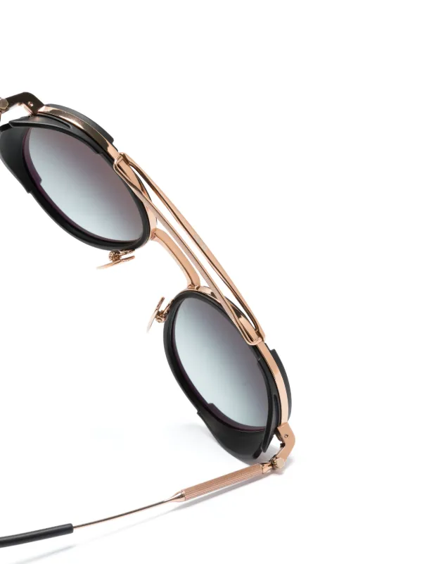 Akoni Skymapper ラウンドフレーム サングラス | ブラック | FARFETCH JP