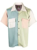 Needles colour-block satin shirt - Green