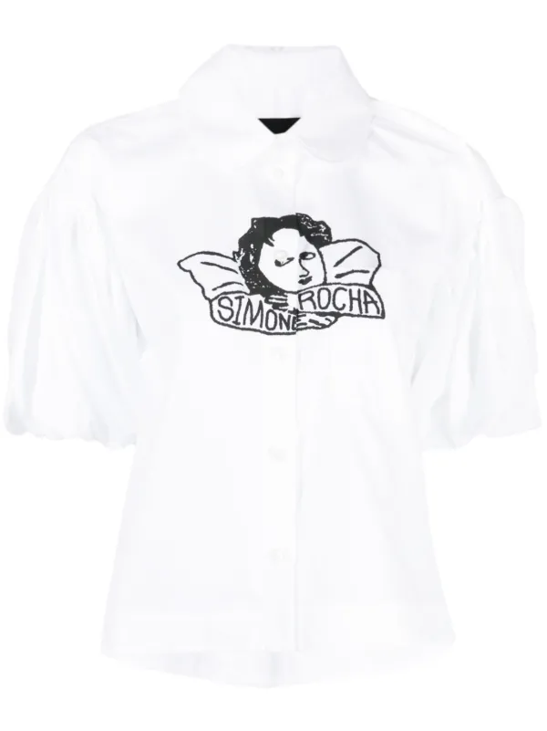 Simone Rocha logo-print short-sleeve Shirt - Farfetch