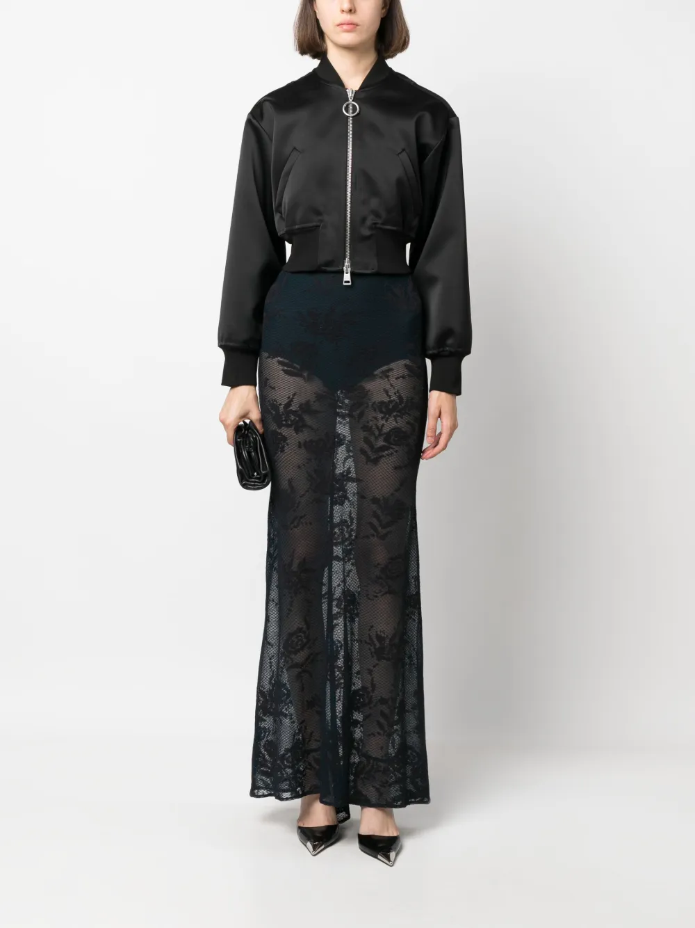 Alaïa floral-appliqué high-waist skirt | High-Waisted Skirts | Image 2