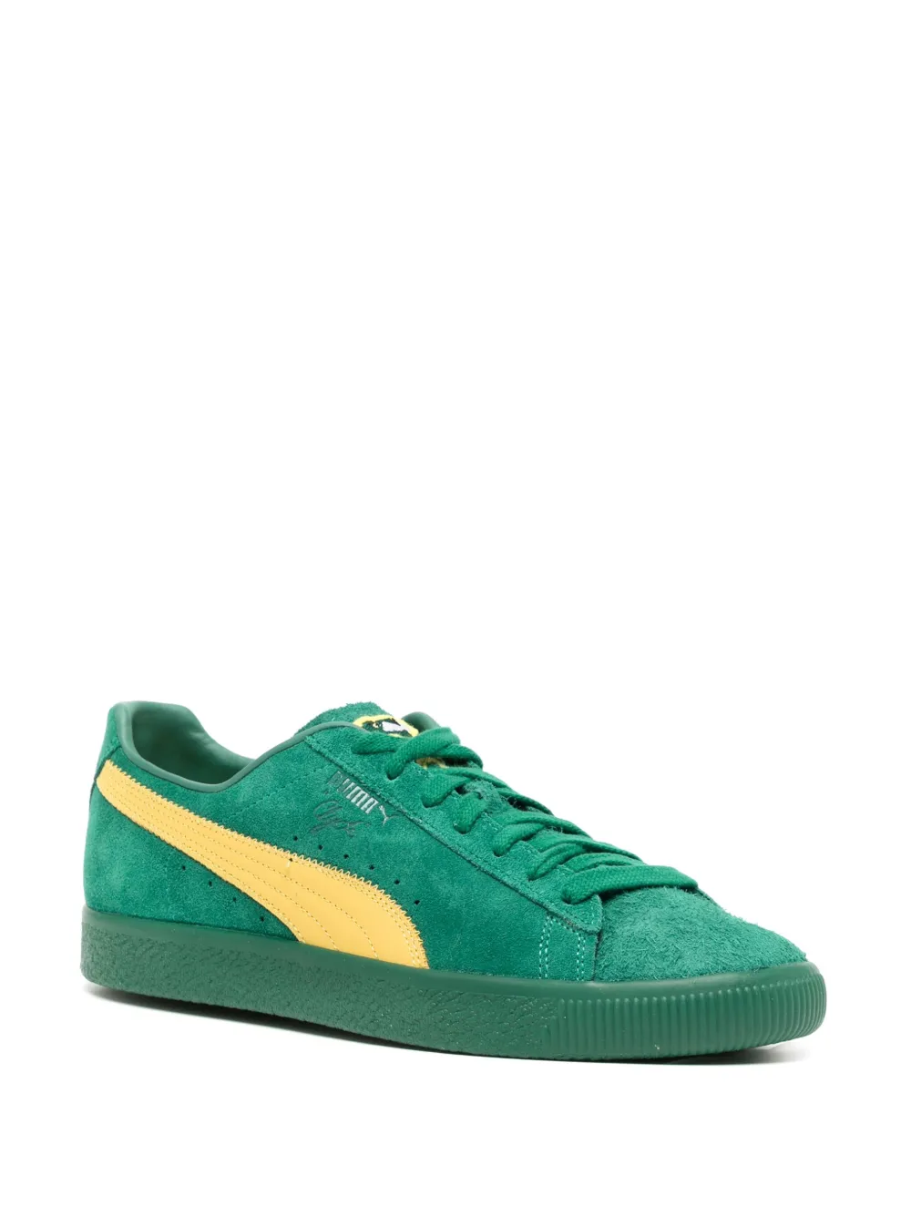 Green puma deals suede shoes