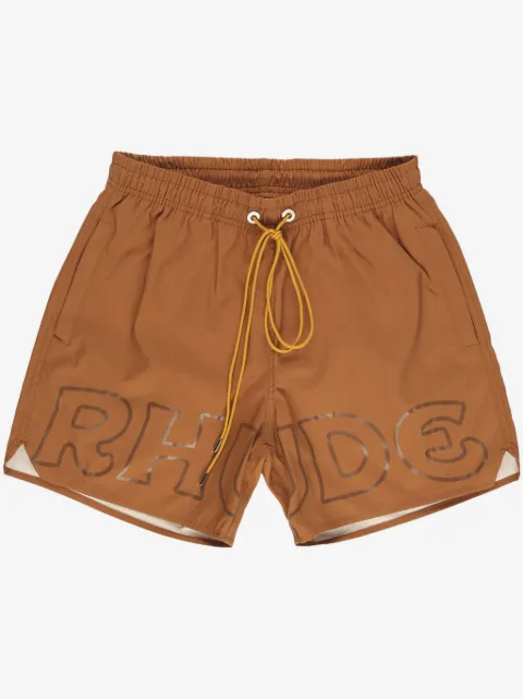 RHUDE logo-print swim shorts
