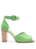 Sarah Chofakian Lorraine 75mm leather sandals - Green