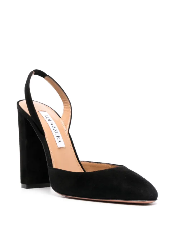 Aquazzura Talita 105mm Suede Pumps Farfetch