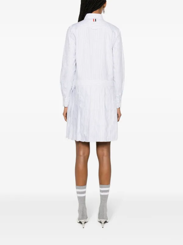 thom browne shirt dress Oxford Grosgrain Placket Shirtdress Light Blue / 44