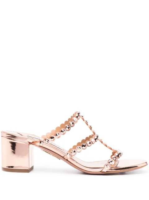 Aquazzura Sandália Tequila com aplicação de cristais