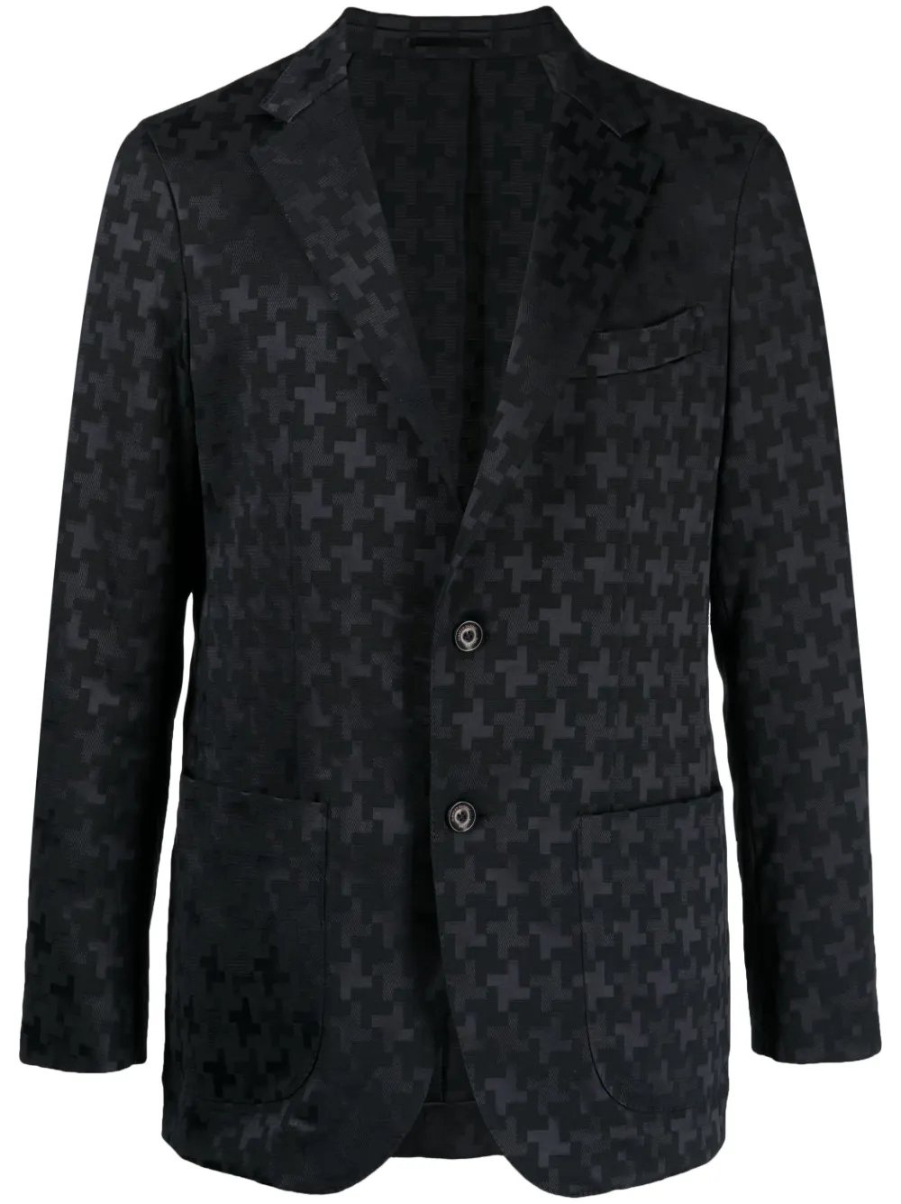 Master Bunny Edition Jacquard Single-breasted Blazer In Black