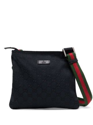 Sale GUCCI Vintage Black Leather Shoulder / Crossbody Bag.,  UK