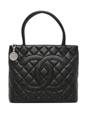 CHANEL Pre-Owned 1998 logo-embroidered Tote Bag | Black | FARFETCH ID