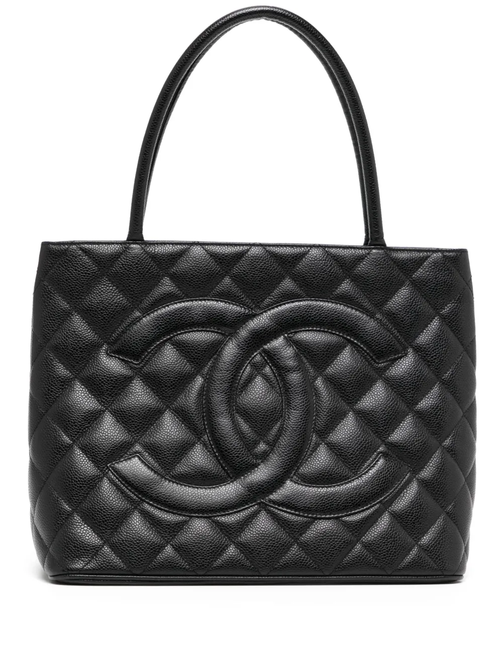 Pre-owned Chanel 2006 Medallion Tote Bag In Black