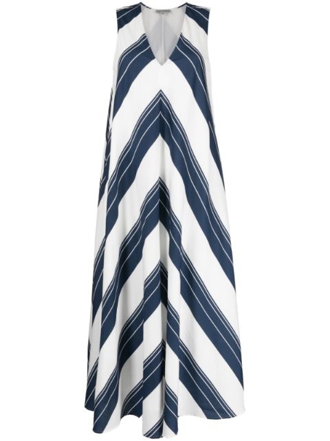 Lee Mathews Hampden V-neck striped dress