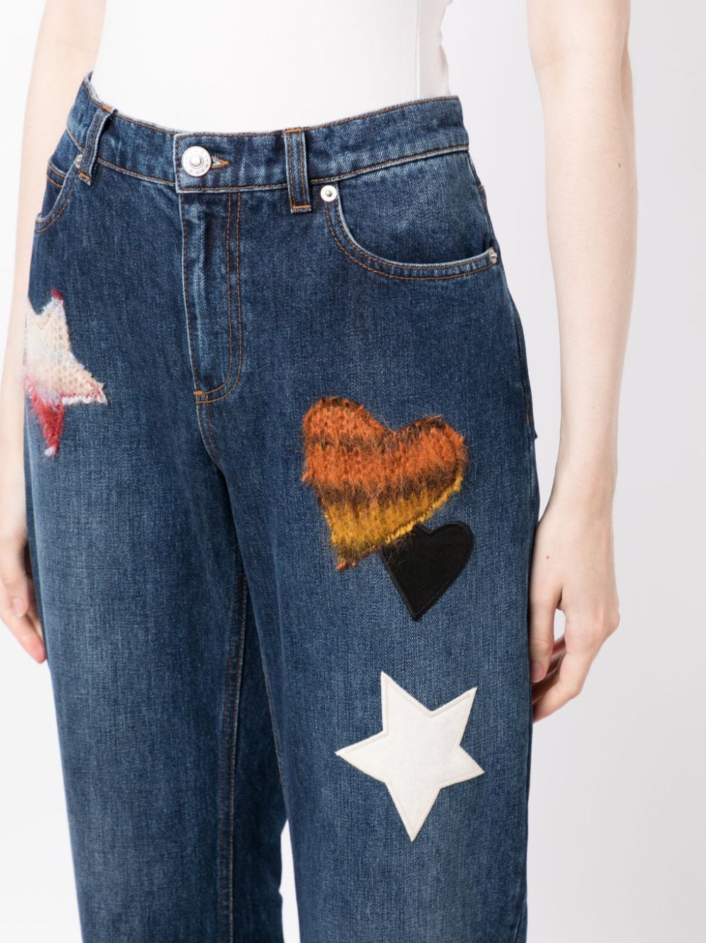 Shop Marni High-rise Cropped Jeans In Blue