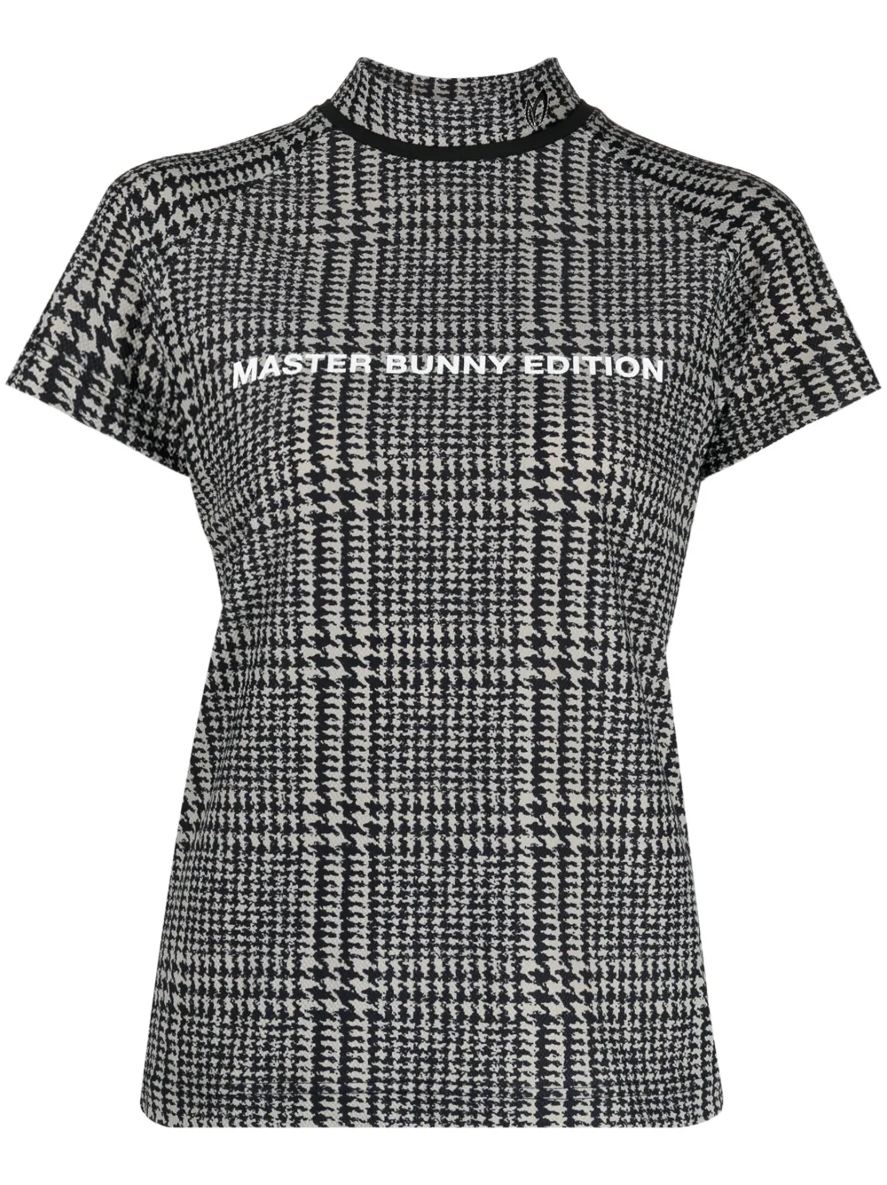 Master Bunny Edition Houndstooth Logo-print T-shirt In Brown