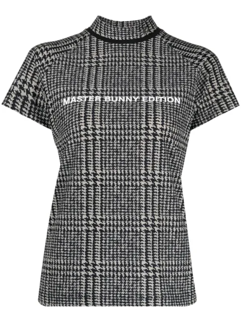 MASTER BUNNY EDITION houndstooth logo-print T-shirt