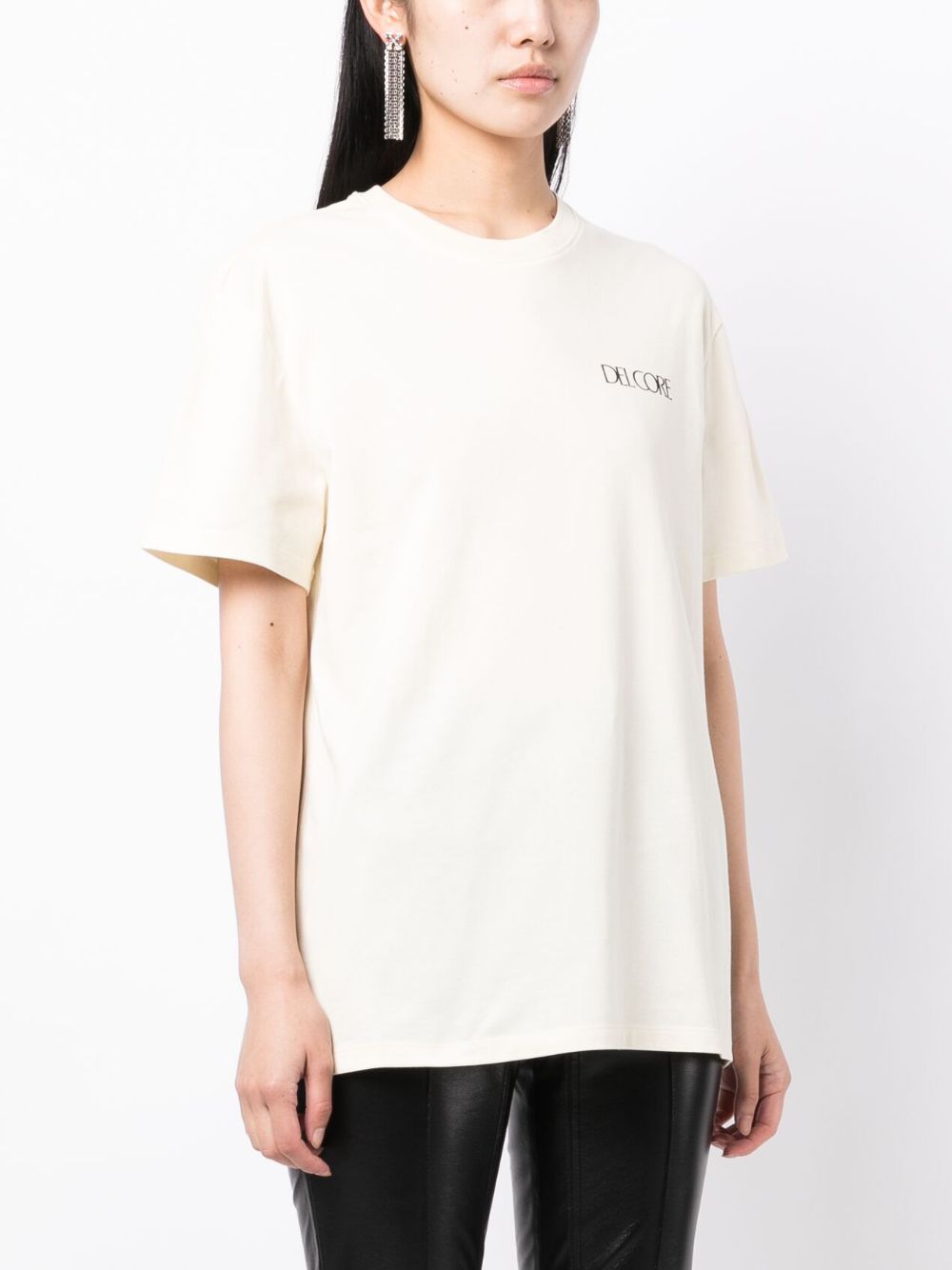 Shop Del Core Graphic-print Cotton T-shirt In Gelb