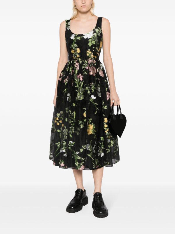 Erdem Floral Jacquard Midi Dress - Farfetch