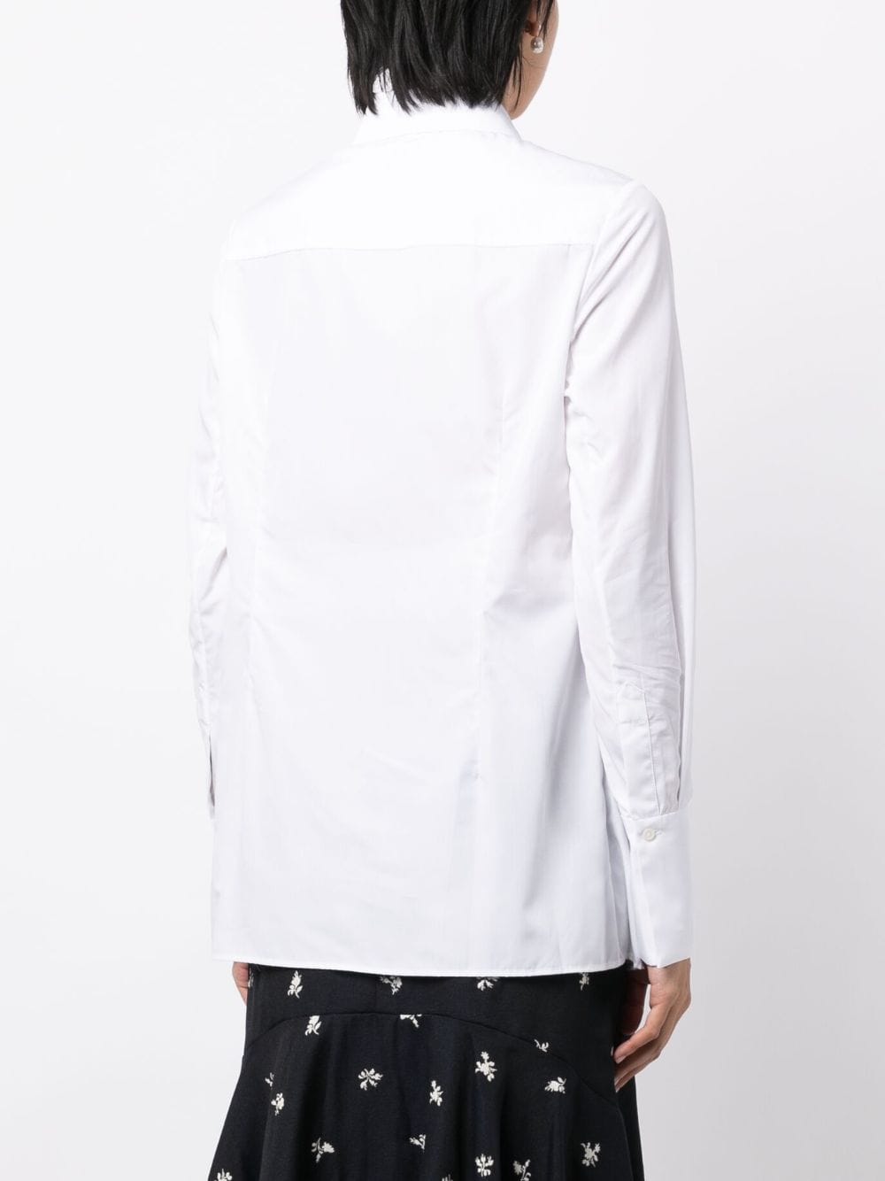 Shop Erdem Spread-collar Cotton Shirt In Weiss