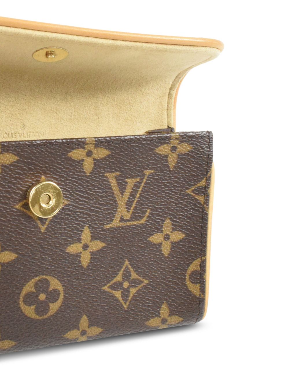 Pre-owned Louis Vuitton 2004 Damier Ebène Florentine Belt Bag In Brown