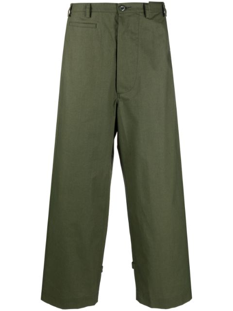 Kenzo mid-rise wide-leg cotton trousers Men