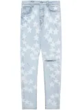 AMIRI x Chemist leather-stars skinny jeans - Blue